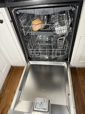 Dishwasher installation and plumbing connection