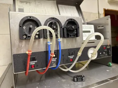 Dishwasher installation and plumbing connection