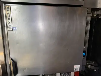 Beverage-Air commercial under-counter refrigerator unit serviced and operational in NYC commercial kitchen