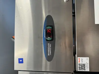 Hoshizaki commercial refrigerator displaying 35°F after servicing by Repair ASAP LLC in NYC