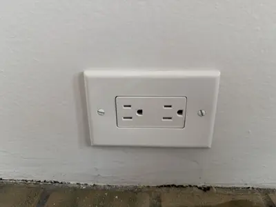 Electrical outlet installation and wiring