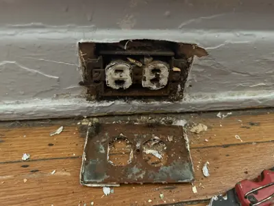 Electrical outlet installation and wiring