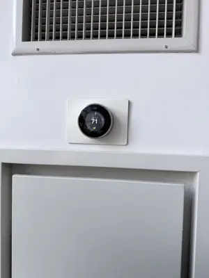 Smart thermostat installation with HVAC wiring