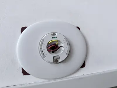 Smart thermostat installation with HVAC wiring