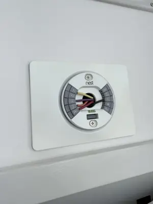 Smart thermostat installation with HVAC wiring