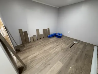 Laminate flooring installation in a NYC home