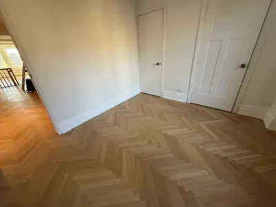 Laminate flooring installation in a NYC home