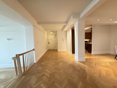 Laminate flooring installation in a NYC home