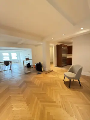 Laminate flooring installation in a NYC home