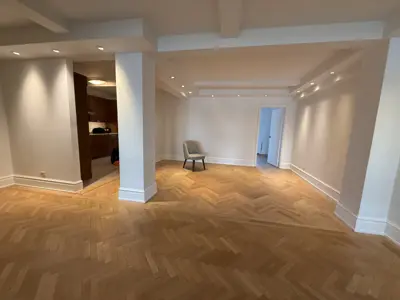 Laminate flooring installation in a NYC home