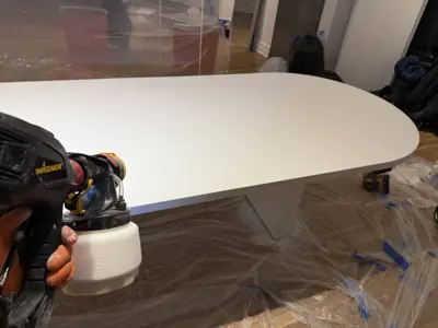 Desk and table assembly completed in a NYC home