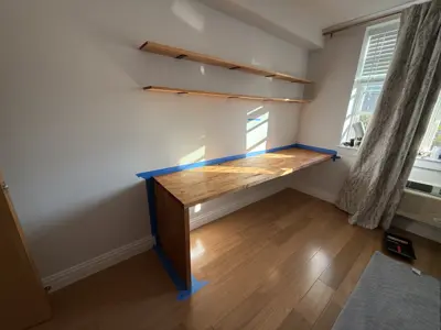 Desk and table assembly completed in a NYC home