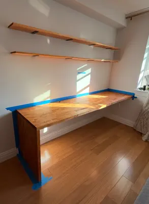 Desk and table assembly completed in a NYC home