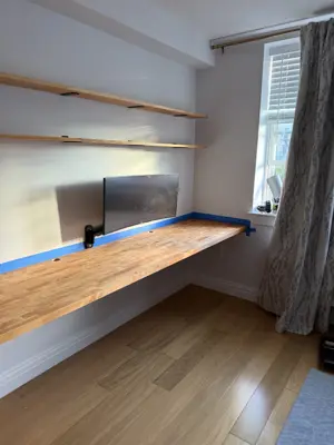 Desk and table assembly completed in a NYC home