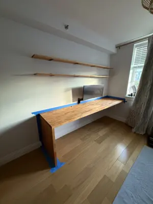 Desk and table assembly completed in a NYC home