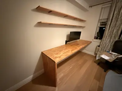 Desk and table assembly completed in a NYC home