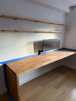 Desk and table assembly completed in a NYC home