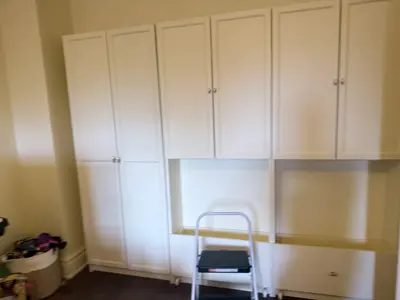 Wardrobe assembly — full closet system assembled