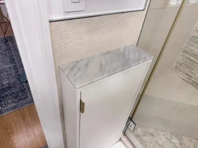 Wardrobe and closet system assembly in a NYC apartment