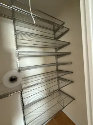 Wardrobe and closet system assembly in a NYC apartment