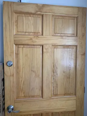 Solid wood interior door installation