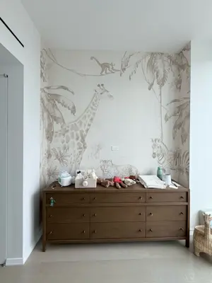 Professional wallpaper installation on interior walls