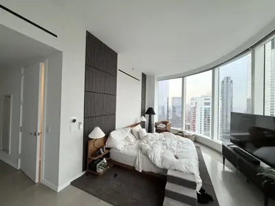 Professional wallpaper installation on interior walls