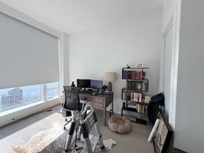 Wallpaper installation in a NYC apartment