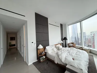 Professional wallpaper installation on interior walls