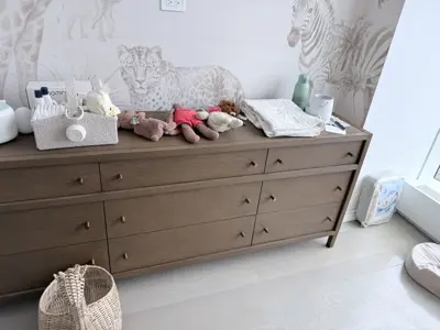 Professional wallpaper installation on interior walls