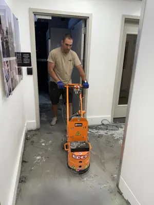 Wallpaper installation in a NYC apartment