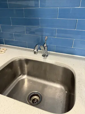 New faucet installation and plumbing connection