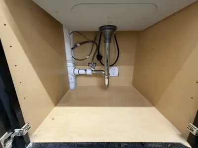 New faucet installation and plumbing connection