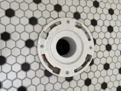 Toilet installation and plumbing connection