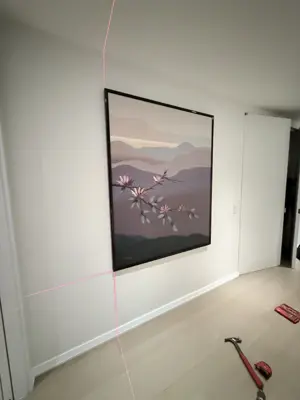 Artwork and picture hanging on apartment walls