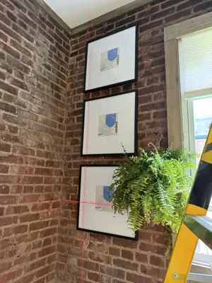 Artwork and picture hanging on apartment walls