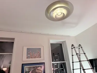 Curtain rod installation with window treatment hardware