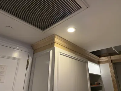 Curtain rod installation in a NYC home