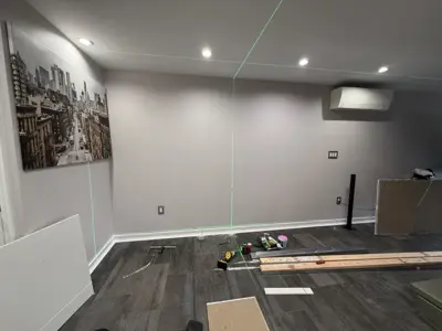 Laminate flooring installation in a NYC home